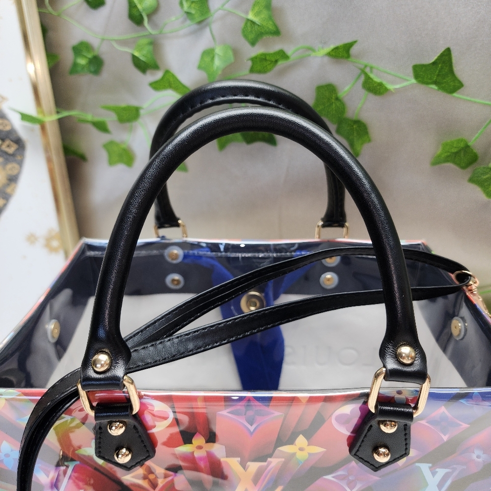 Authentic Louis Vuitton Vibrant Multicolor Retail Shopping Bag in A PVC Tote - Picture 4 of 10